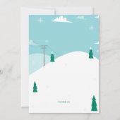 Op de skislope uitnodiging (Achterkant)