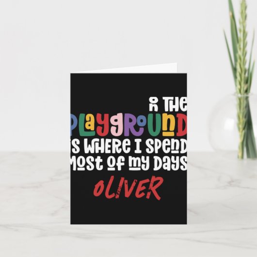 Op de speelplaats Tygraphy modern geschenk voor le Kaart (Voorkant)