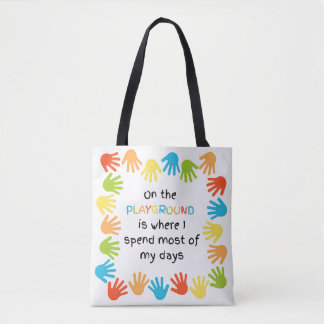 Op de Speeltuin Canvas tas