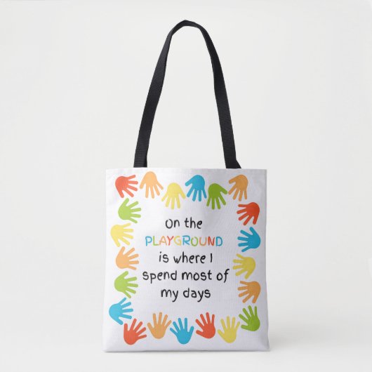 Op de Speeltuin Canvas tas (Voorkant)