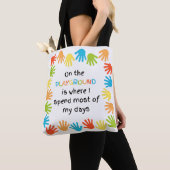 Op de Speeltuin Canvas tas (Dichtbij)