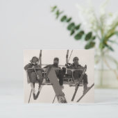 Op de stoellift briefkaart (Staand voorkant)