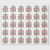 Op De Stoute Lijst Gespijkerd Het Is Grappig Kerst Cadeaupapier (Vlak)