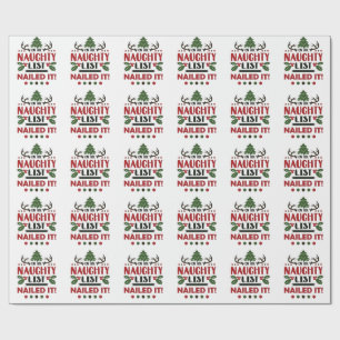 Op De Stoute Lijst Het Is Gelukt Funny Kerst Cadeaupapier