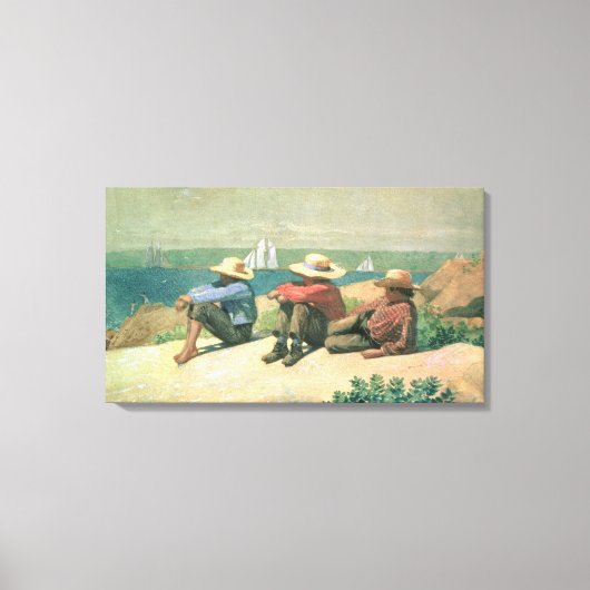 Op de strand, 1875 (m/c) canvas afdruk (Voorkant)
