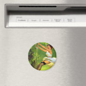 Op de Swing Lachende Pin Up Magneet (Insitu (Vaatwasser))