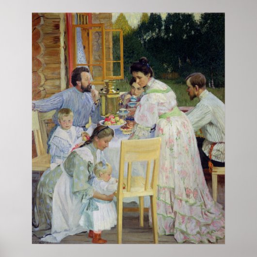 Op de Terras, 1906 Poster (Voorkant)