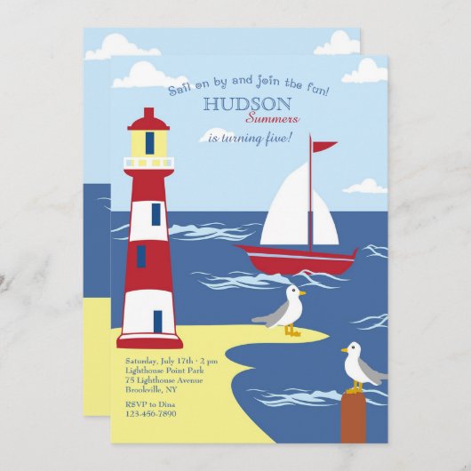 Op de uitnodiging van het Zee (Voorkant / Achterkant)