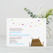 Op de uitnodiging voor de waterbruiloft (Staand voorkant)