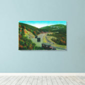 Op de velg boven Oak FlatsRidge Route, CA Canvas Afdruk (Insitu (Houten vloer))