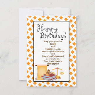 Op de verjaardag van een goede advocaat kaart