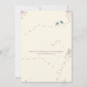 Op de vleugels van de liefdesbruiloft-uitnodiging kaart (Achterkant)