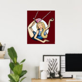 Op de vliegende trapeze poster (Thuiskantoor)