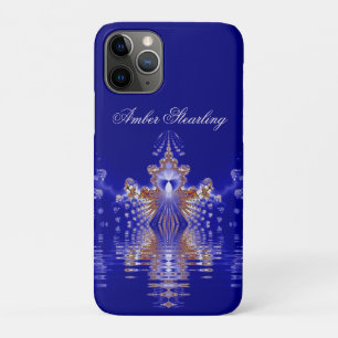Op de waterblauwe kristal-fractal Personal iPhone 11 Pro Hoesje