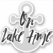 Op de waterfles van het het ankeranker van de meer sticker (Voorkant)