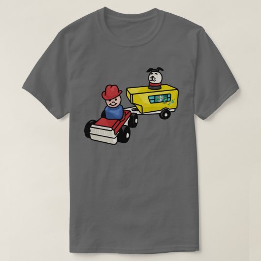 Op de weg met geluk t-shirt (Design voorkant)