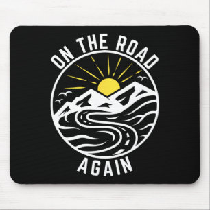 Op de weg weer Shirt Road Trip Family Adventure Muismat