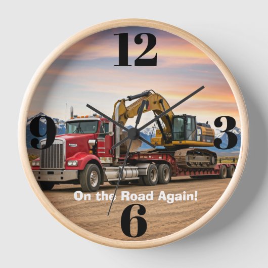 Op de weg Weer Truck Wall Clock (Voorkant)