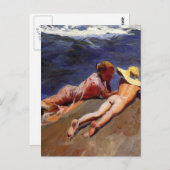 Op de zand, Valencia Beach - Joaquín Sorolla Briefkaart (Voorkant / Achterkant)