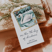 Op de zevende dag van Kerstmis Cadeaulabel