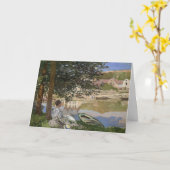 Op de Zijnbank | Claude Monet Kaart (Gele Bloem)