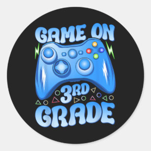 Op derde klas terug naar school Video Games Boys K Ronde Sticker