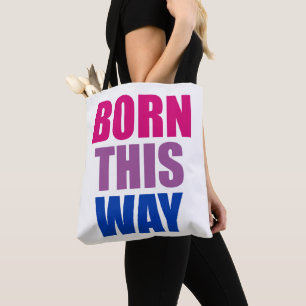 Op deze manier geboren Biseksueel Bi Pride LGBTQ Draagtas