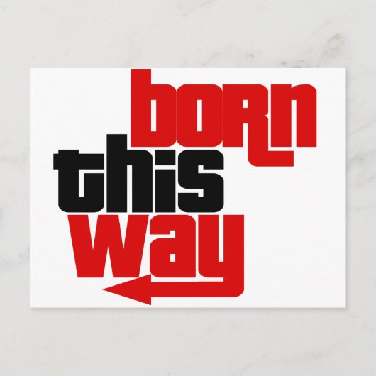 Op deze manier geboren briefkaart (Voorkant)