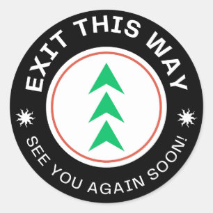 OP DEZE MANIER. Tot straks weer. Zwart/Wit Ronde Sticker