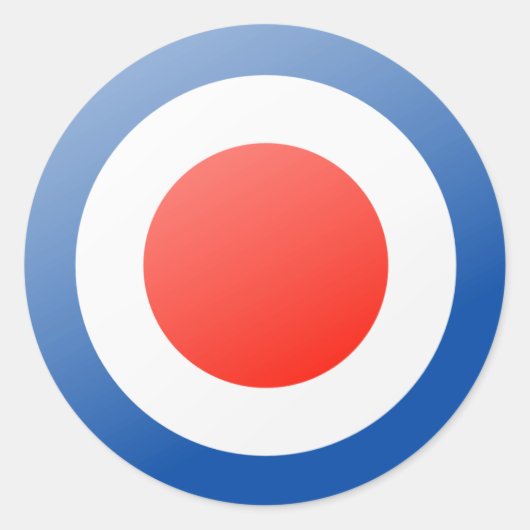 Op doel ronde sticker (Voorkant)