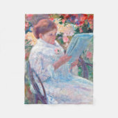 Op een balkon, Mary Cassatt Fleece Deken (Voorkant)