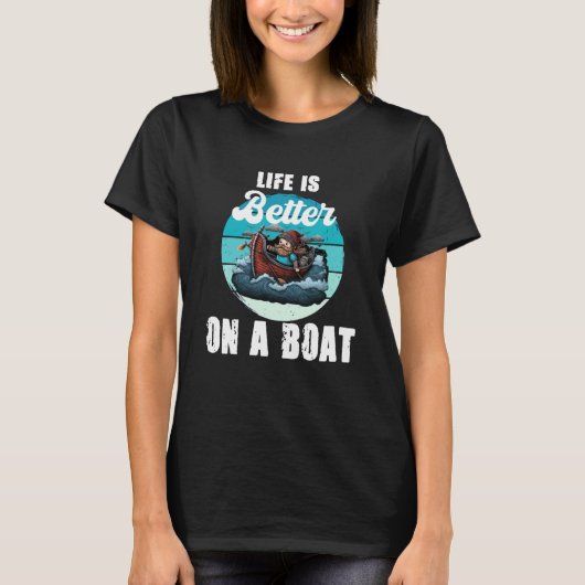 Op een boot t-shirt (Voorkant)