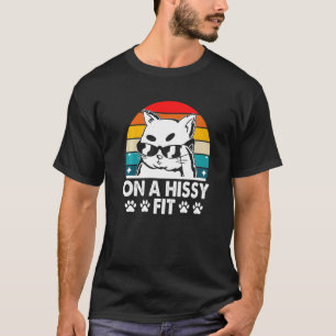 Op een boze bui Kat Humor Kitten Koppels Kat Moede T-shirt
