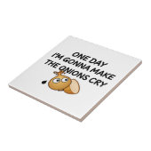 Op een dag ga ik de uien laten drogen tegeltje (Zijkant)