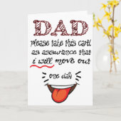 Op een dag ga ik weg met een grappige Vaderdag Kaart (Gele Bloem)