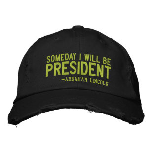 Op een dag word ik President borduurwerk Pet
