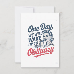 Op een dag zullen we wakker worden met zijn overli bedankkaart