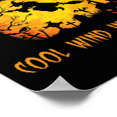 Op een donkere woestijn, snelkoele wind in mijn ha poster (Hoek)