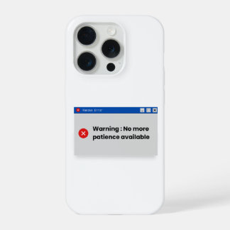 Op een gegeven moment reageert het systeem gewoon  iPhone 15 pro hoesje