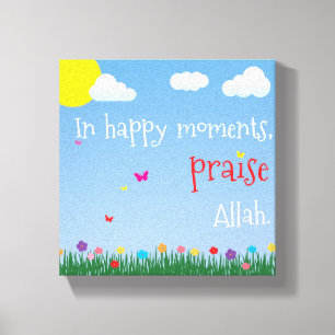 Op een gelukkig moment canvas afdruk