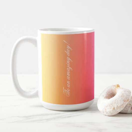 Op een geweldige dag koffiemok (Met donut)