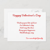 Op een geweldige valentijn kaart (Voorkant / Achterkant)