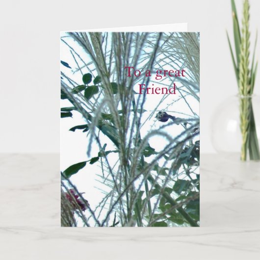 Op een goede vriend kaart (Voorkant)
