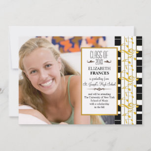 Op een Happy Note Photo Afstuderen Announge Aankondiging