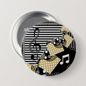 Op een Musical Note Fun Button (Voorkant /achterkant)