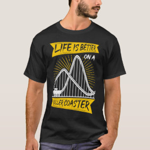 Op een Onderzetter van Roller Fun Theme Park Fan T-shirt