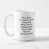 Op een quest koffiemok (Links)