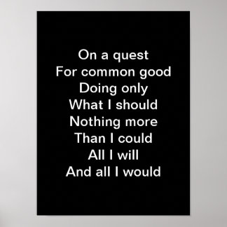 Op een quest poster