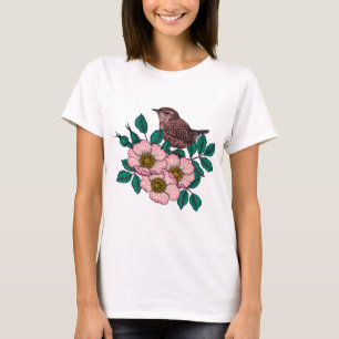 Op een roos t-shirt