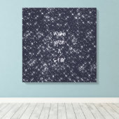 Op een ster wensen canvas afdruk (Insitu (Houten vloer))